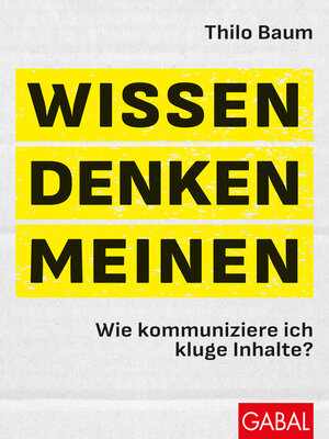 cover image of Wissen, denken, meinen